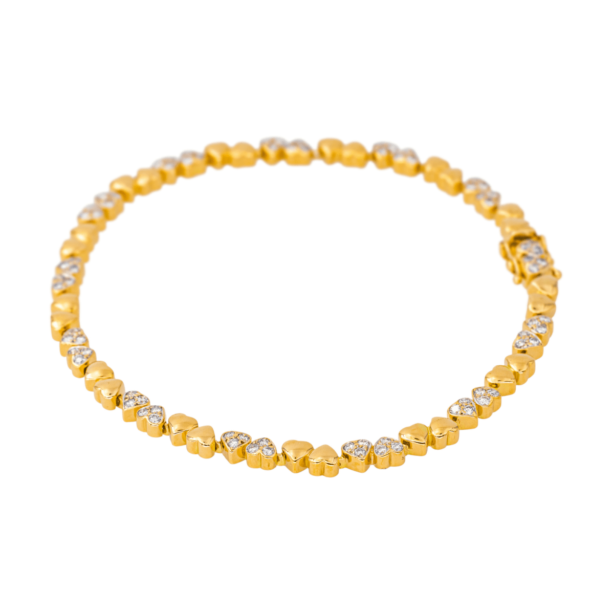 Bracelet Ligne en or jaune et diamants - Castafiore