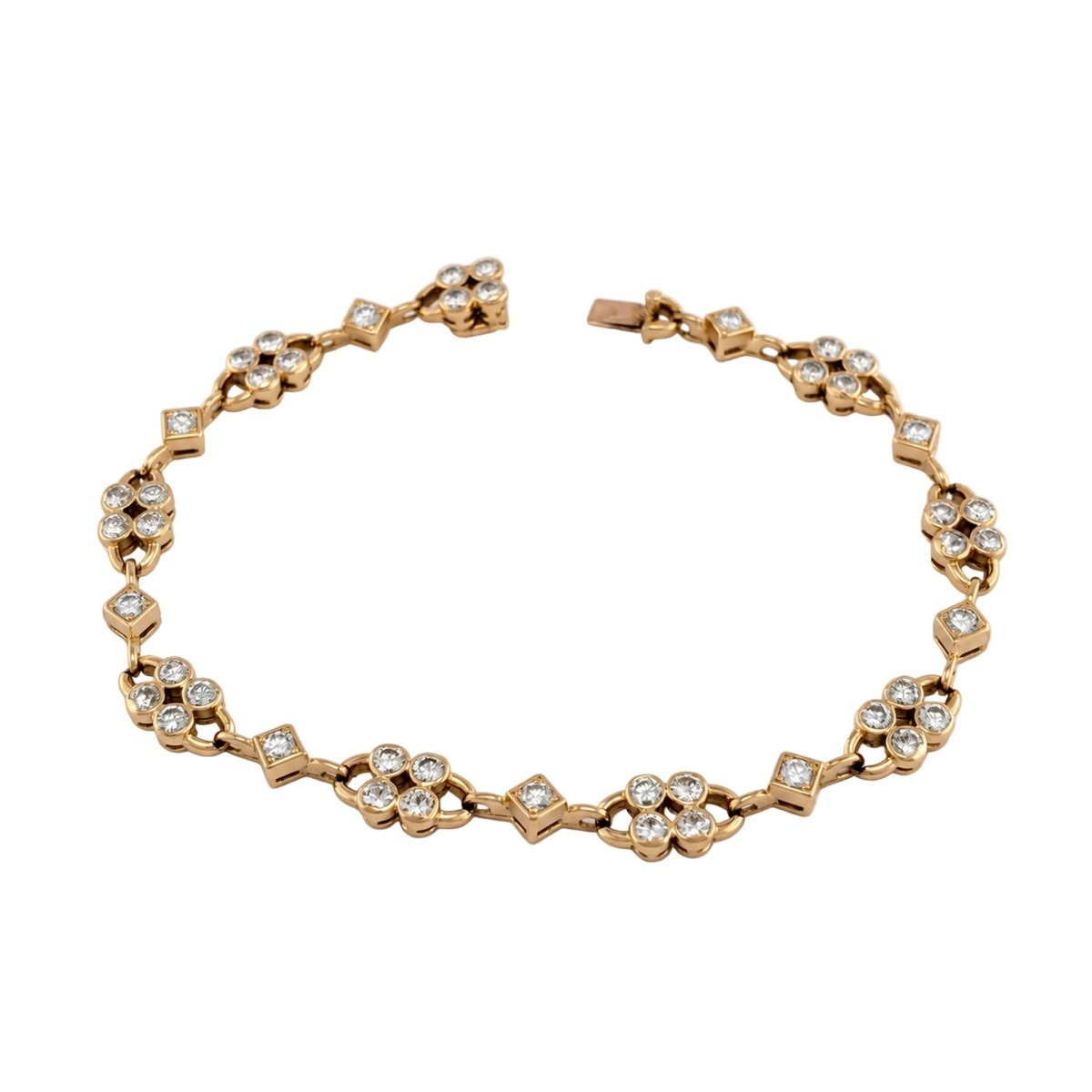 Bracelet Ligne en or jaune et diamants - Castafiore