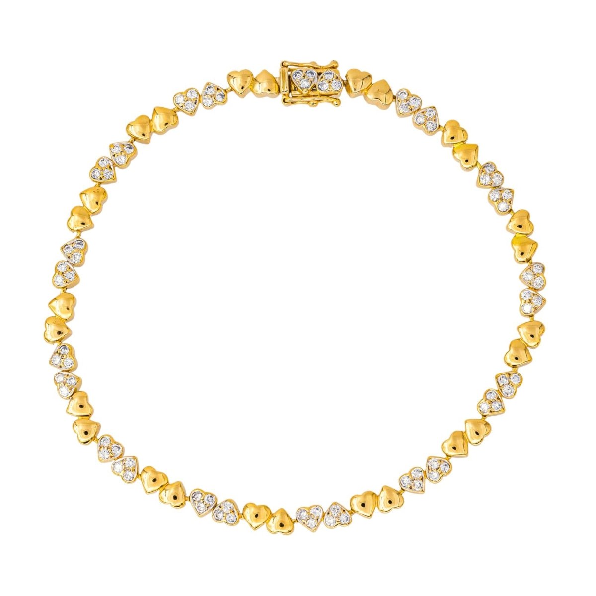 Bracelet Ligne en or jaune et diamants - Castafiore
