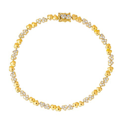 Bracelet Ligne en or jaune et diamants - Castafiore