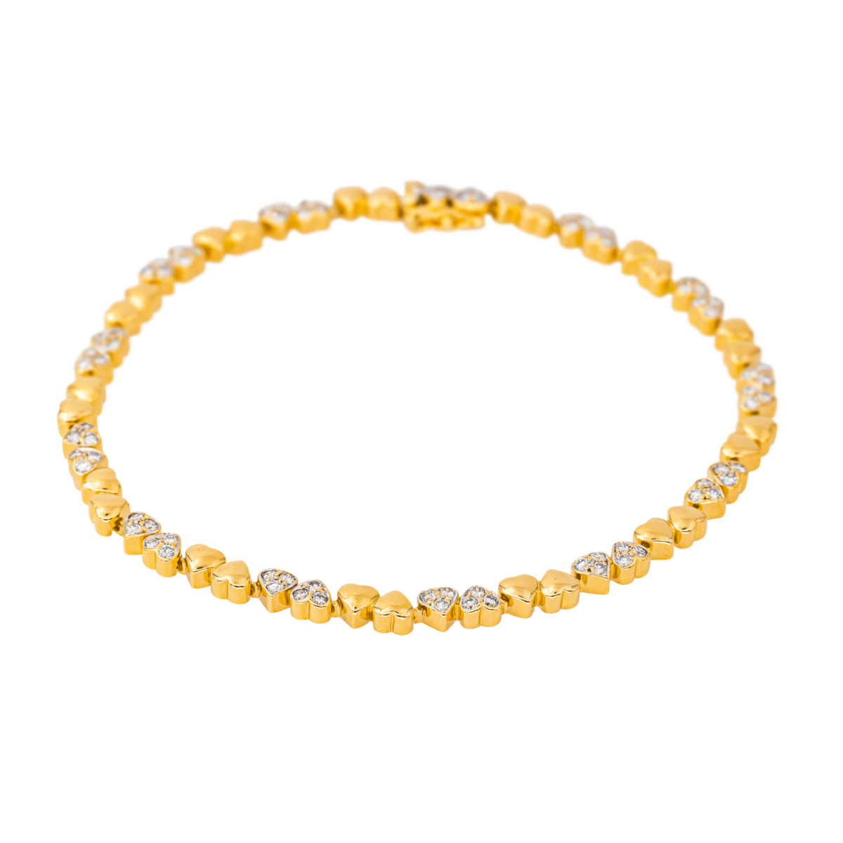 Bracelet Ligne en or jaune et diamants - Castafiore
