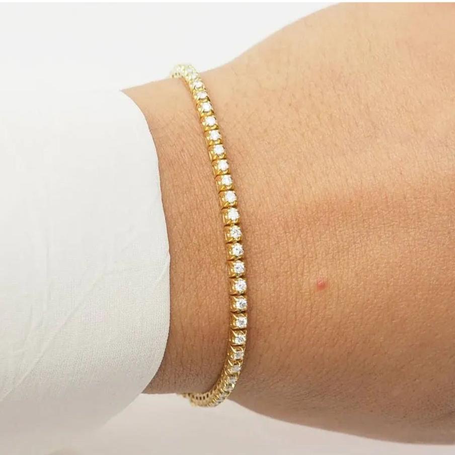 Bracelet Ligne en or jaune et diamants - Castafiore