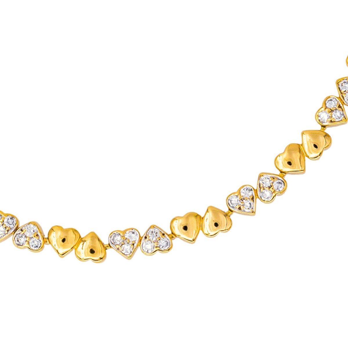 Bracelet Ligne en or jaune et diamants - Castafiore
