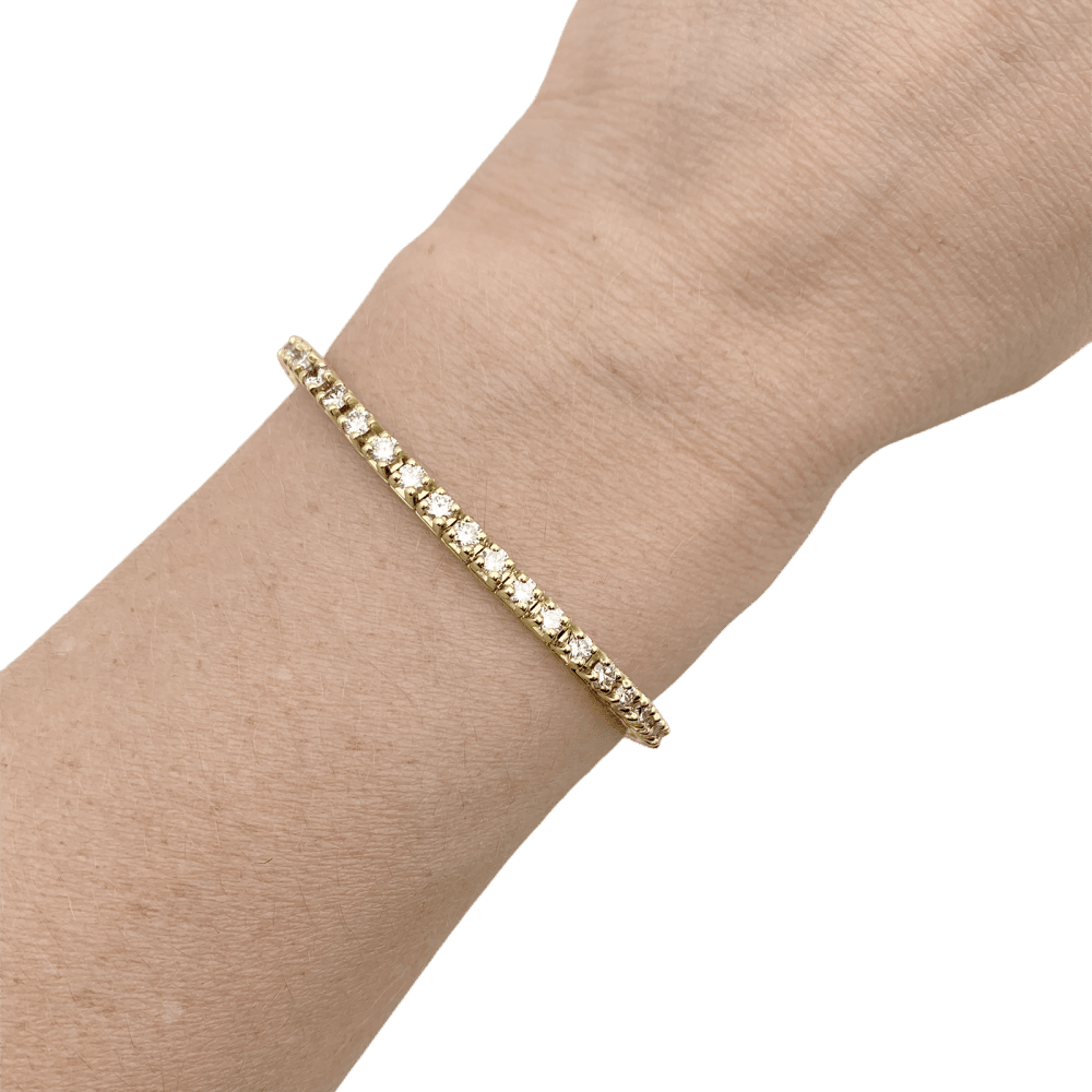 Bracelet Ligne en or jaune et diamants - Castafiore