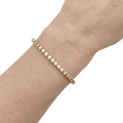Bracelet Ligne en or jaune et diamants - Castafiore