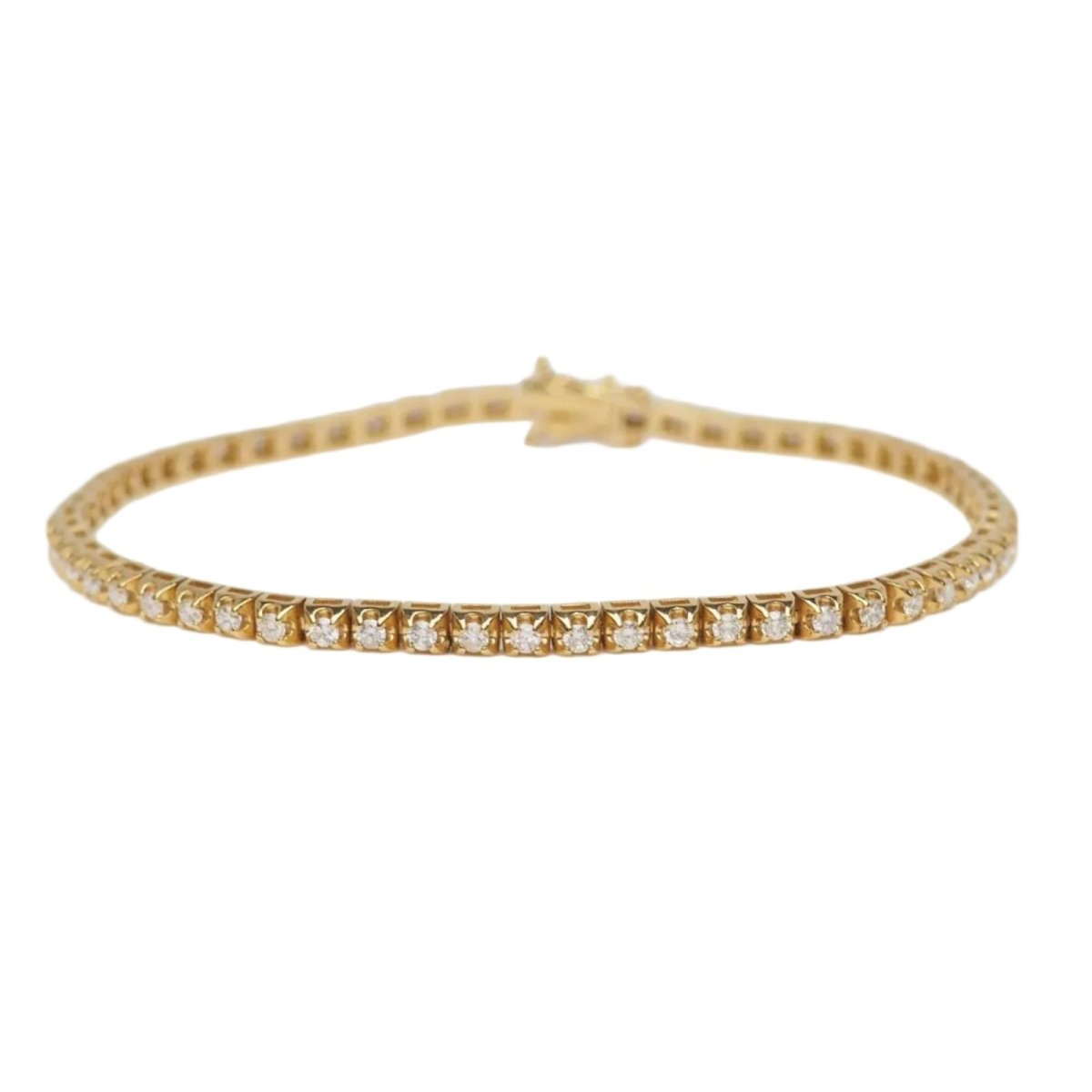 Bracelet Ligne en or jaune et diamants - Castafiore