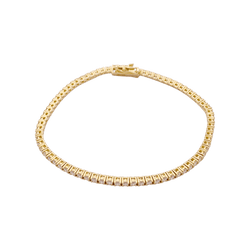 Bracelet Ligne en or jaune et diamants - Castafiore