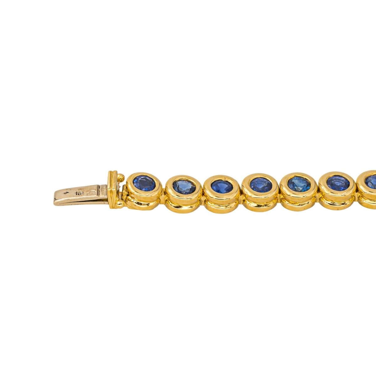 Bracelet Ligne en or jaune et saphirs - Castafiore