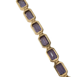 Bracelet Ligne en or jaune et tanzanites - Castafiore