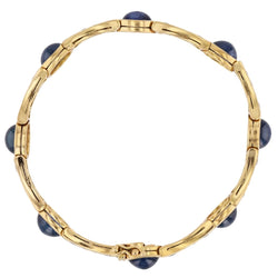 Bracelet Ligne en or jaune, saphirs et diamants - Castafiore