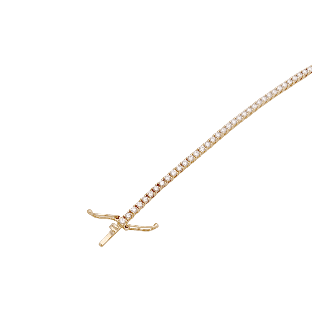 Bracelet Ligne en or rose et diamants - Castafiore