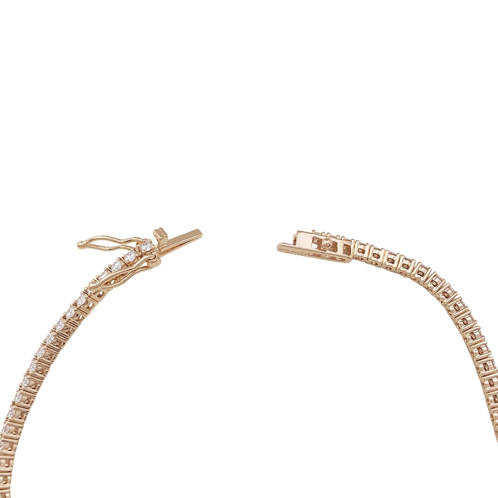 Bracelet Ligne en or rose et diamants - Castafiore