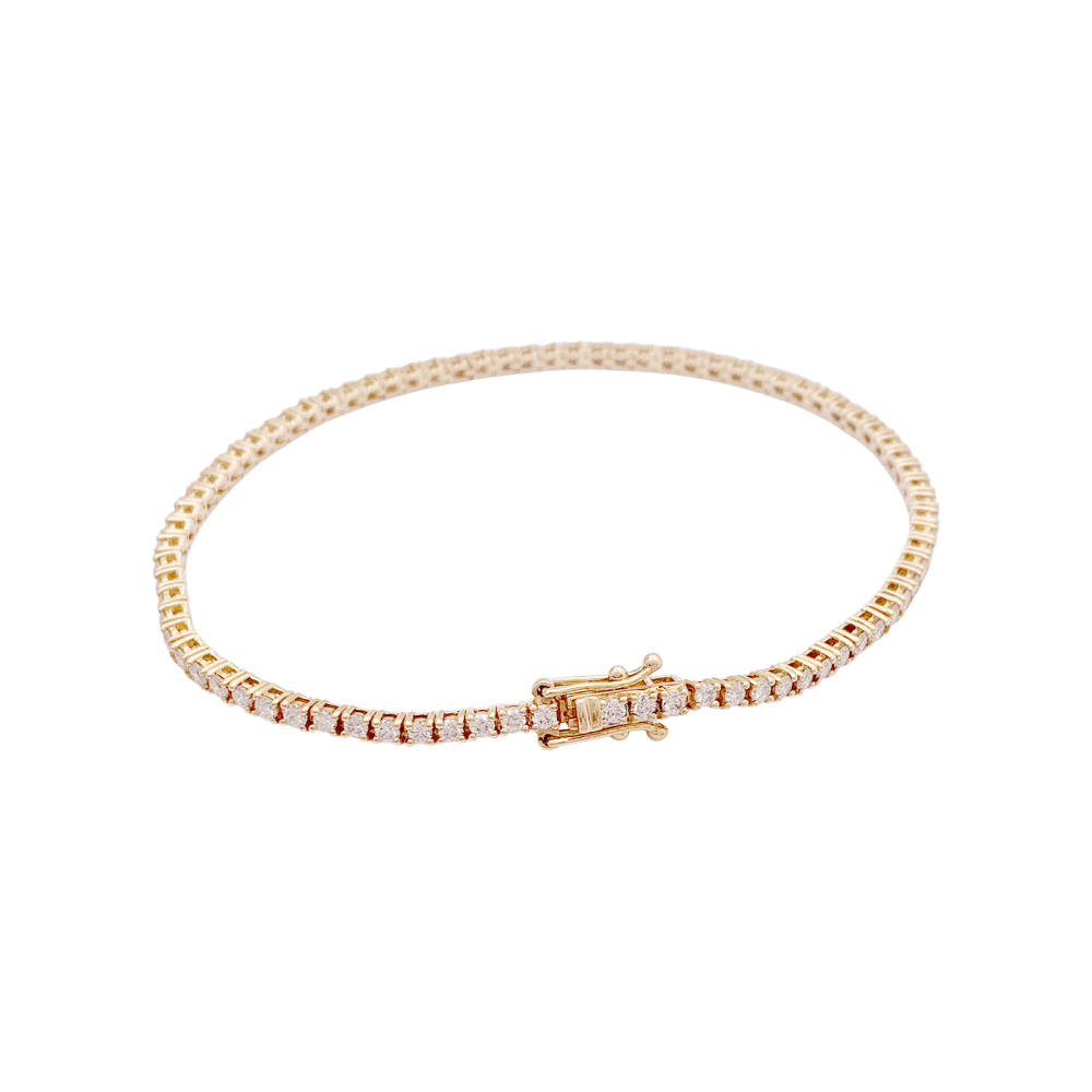 Bracelet Ligne en or rose et diamants - Castafiore