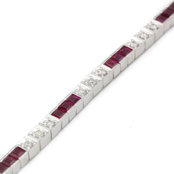 Bracelet Ligne en or, rubis et diamants - Castafiore