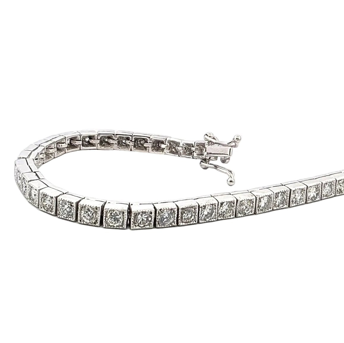 Bracelet Ligne en platine et diamants - Castafiore