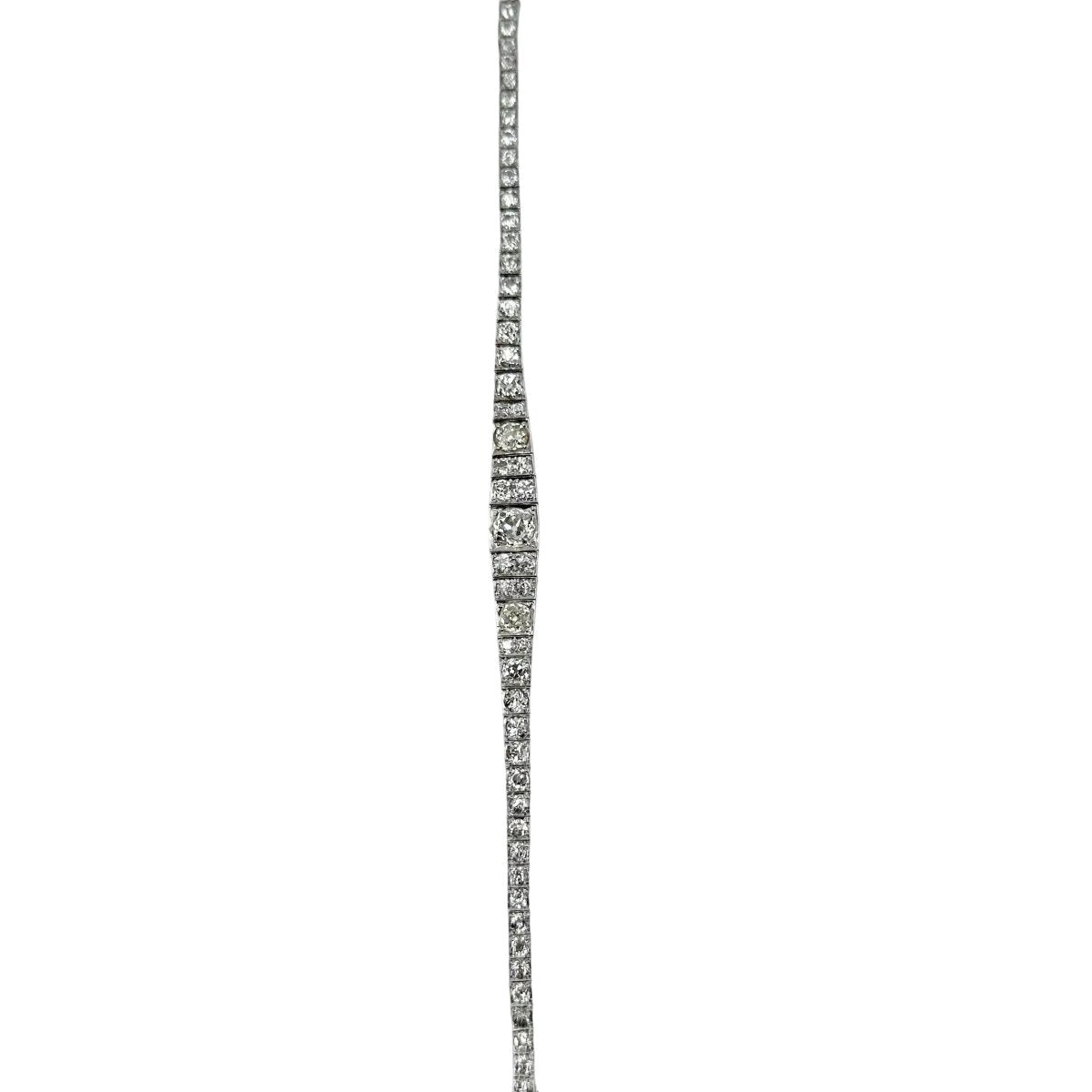 Bracelet Ligne en platine et diamants - Castafiore