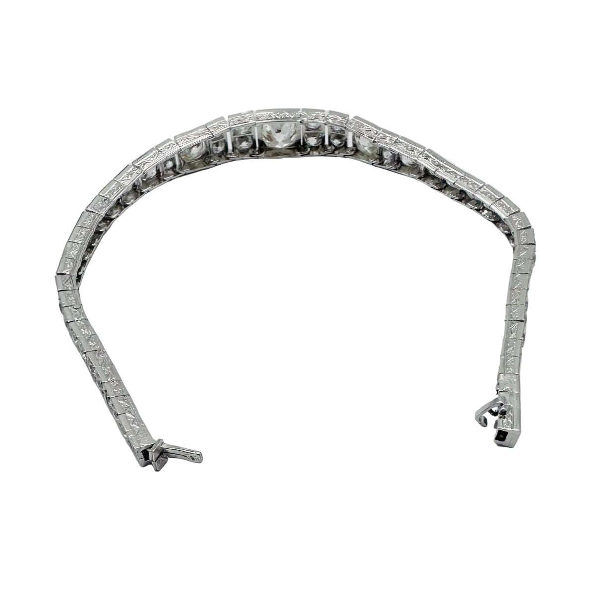 Bracelet Ligne en platine et diamants - Castafiore