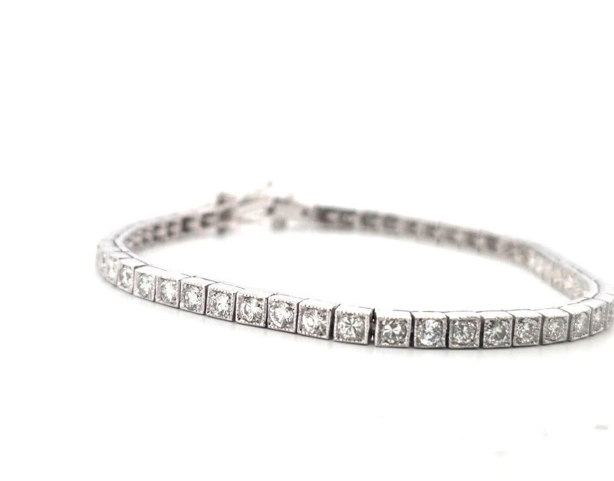 Bracelet Ligne en platine et diamants - Castafiore