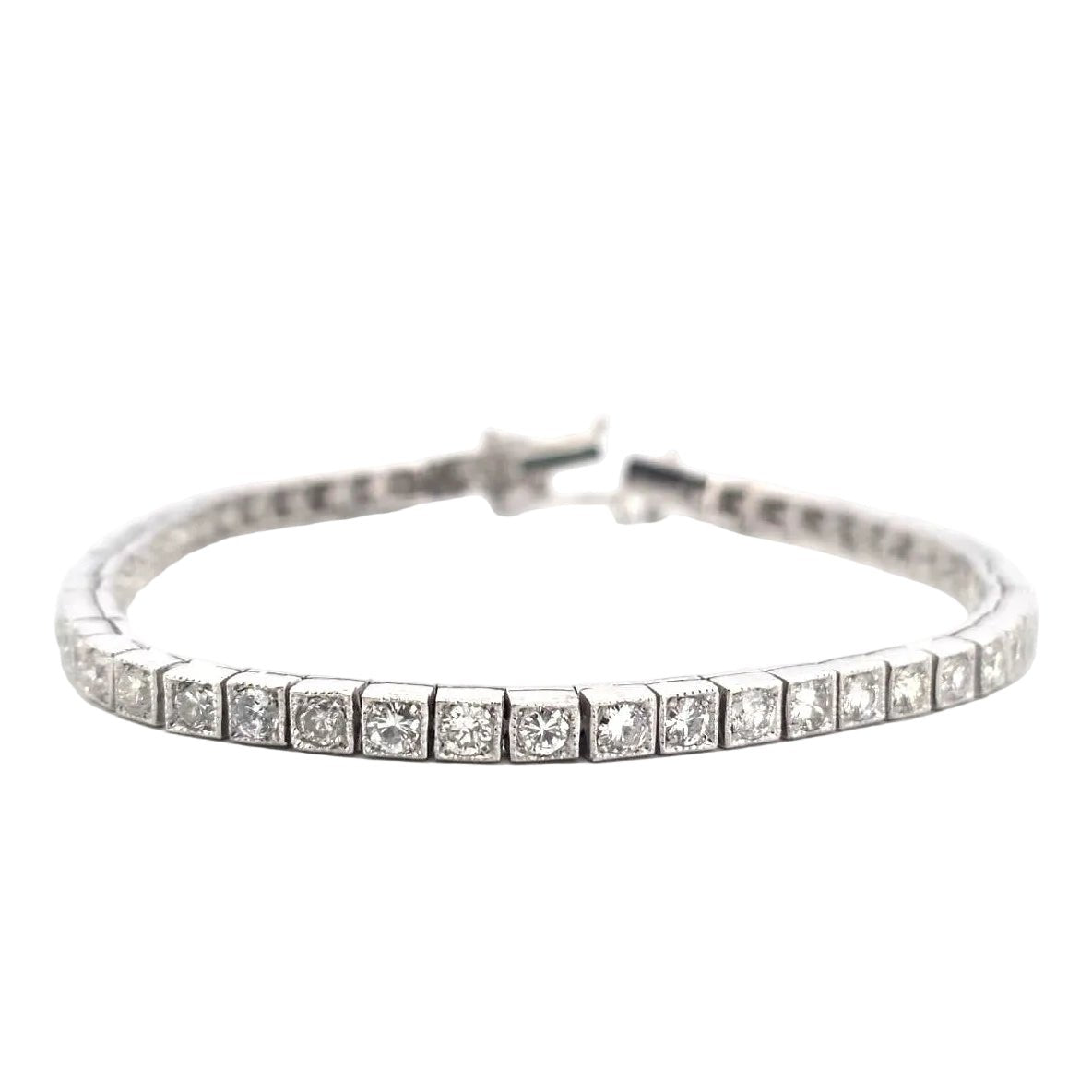 Bracelet Ligne en platine et diamants - Castafiore
