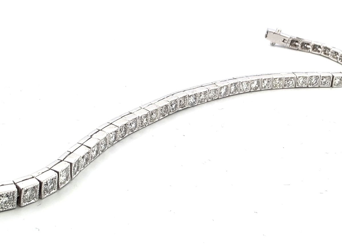 Bracelet Ligne en platine et diamants - Castafiore