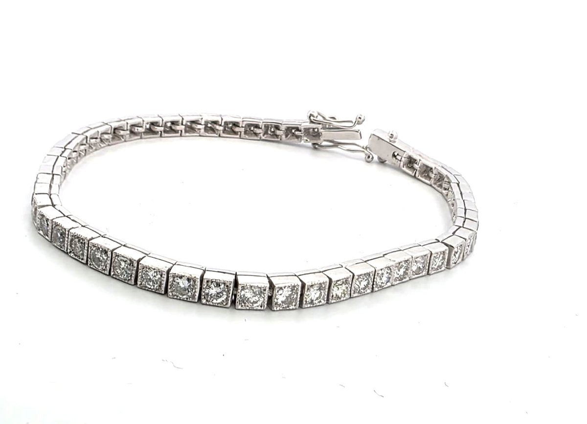 Bracelet Ligne en platine et diamants - Castafiore