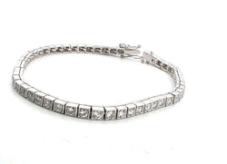 Bracelet Ligne en platine et diamants - Castafiore