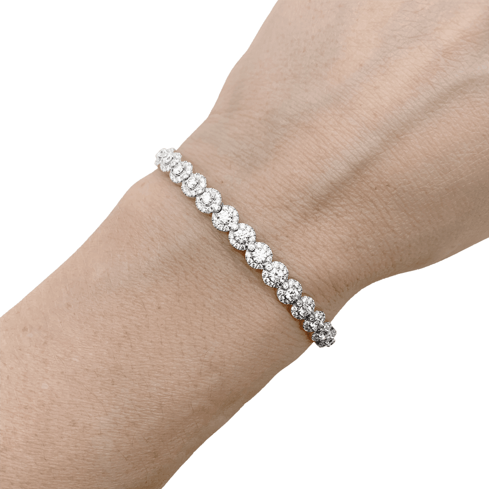 Bracelet Ligne MESSIKA "Joy Diamond Halo" en or blanc et diamants - Castafiore