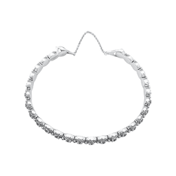 Bracelet Ligne MESSIKA "Joy Diamond Halo" en or blanc et diamants - Castafiore