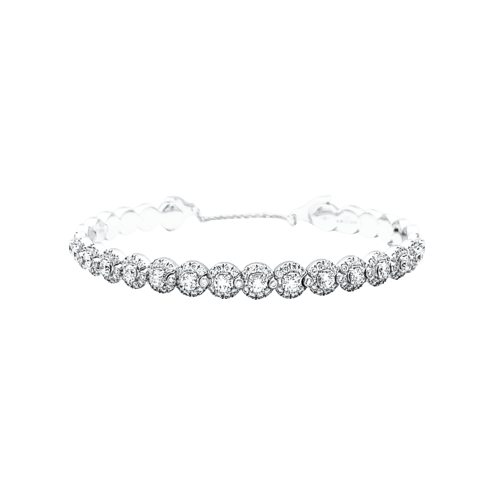 Bracelet Ligne MESSIKA "Joy Diamond Halo" en or blanc et diamants - Castafiore