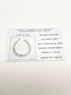 Bracelet Ligne POLI en or blanc et diamants - Castafiore
