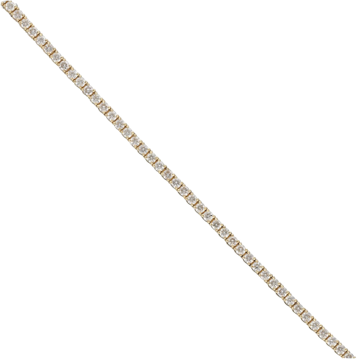 Bracelet Ligne tennis en or jaune et diamants - Castafiore