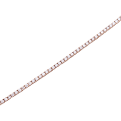Bracelet ligne tennis en or rose, diamants. - Castafiore