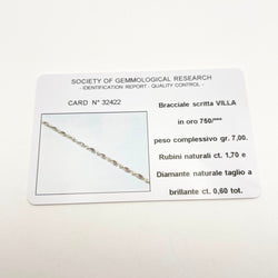 Bracelet Ligne VILLA en or jaune, rubis et diamants - Castafiore