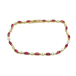 Bracelet Ligne VILLA en or jaune, rubis et diamants - Castafiore