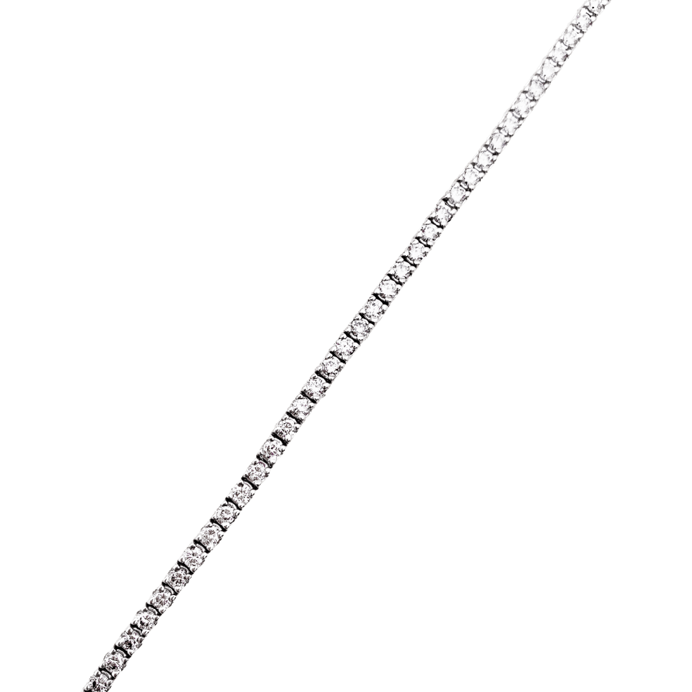Bracelet line, white gold and diamonds.