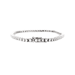 Bracelet line, white gold and diamonds.