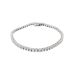 Bracelet line, white gold and diamonds.
