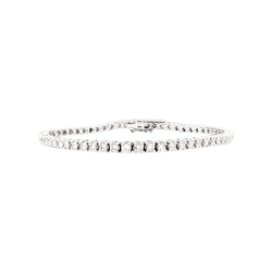 Bracelet line, white gold and diamonds.
