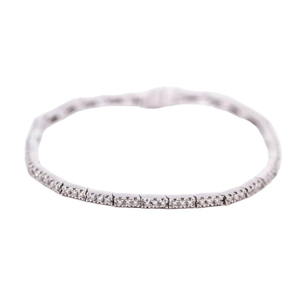 Bracelet Lignes en or blanc et diamants - Castafiore