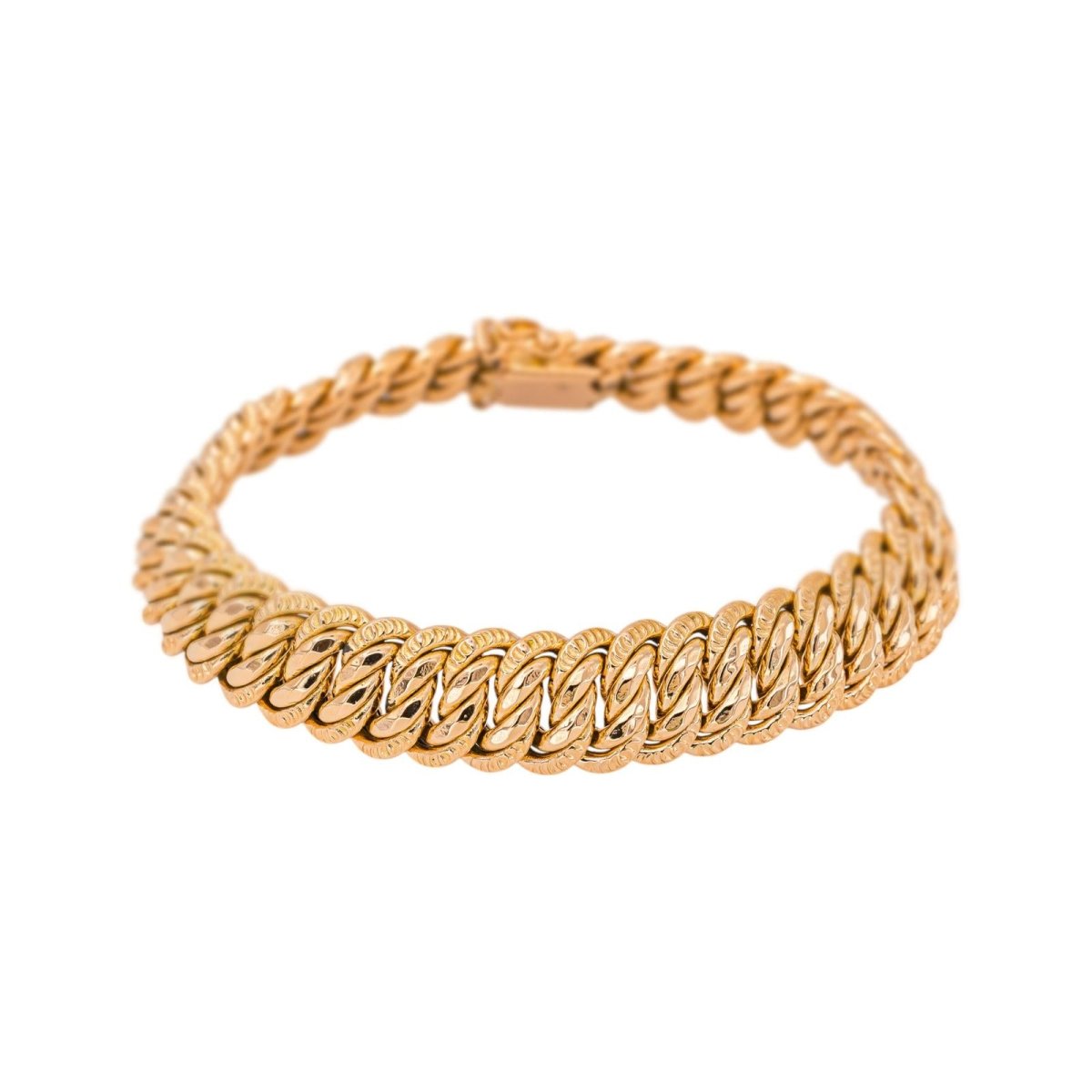 Bracelet Maille Amériaince Or rose - Castafiore