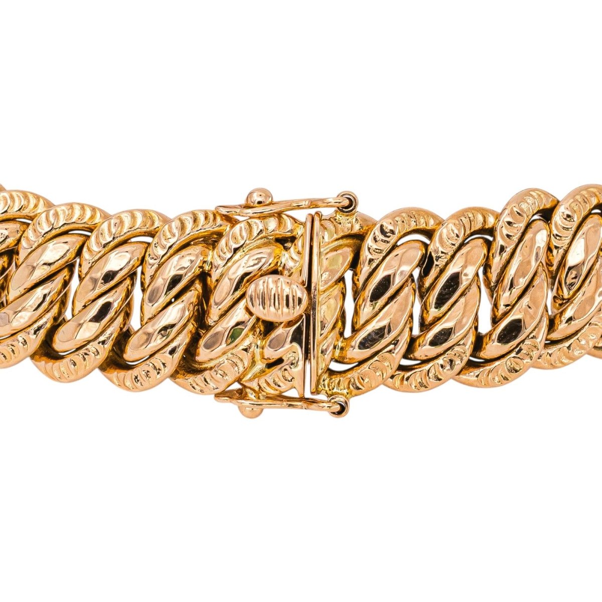 Bracelet Maille Amériaince Or rose - Castafiore
