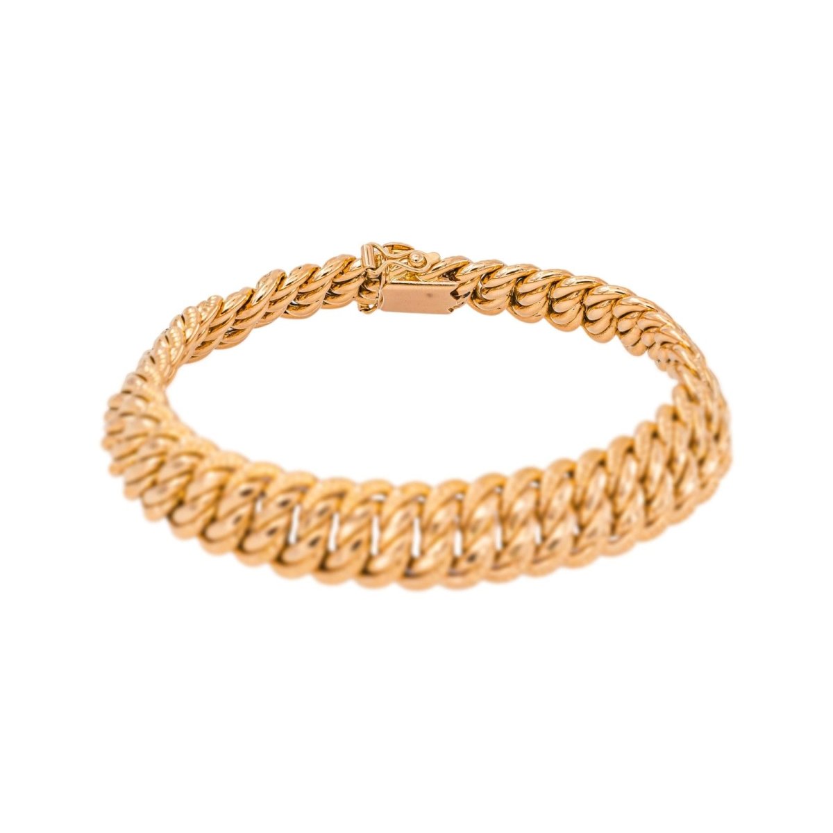 Bracelet Maille Amériaince Or rose - Castafiore