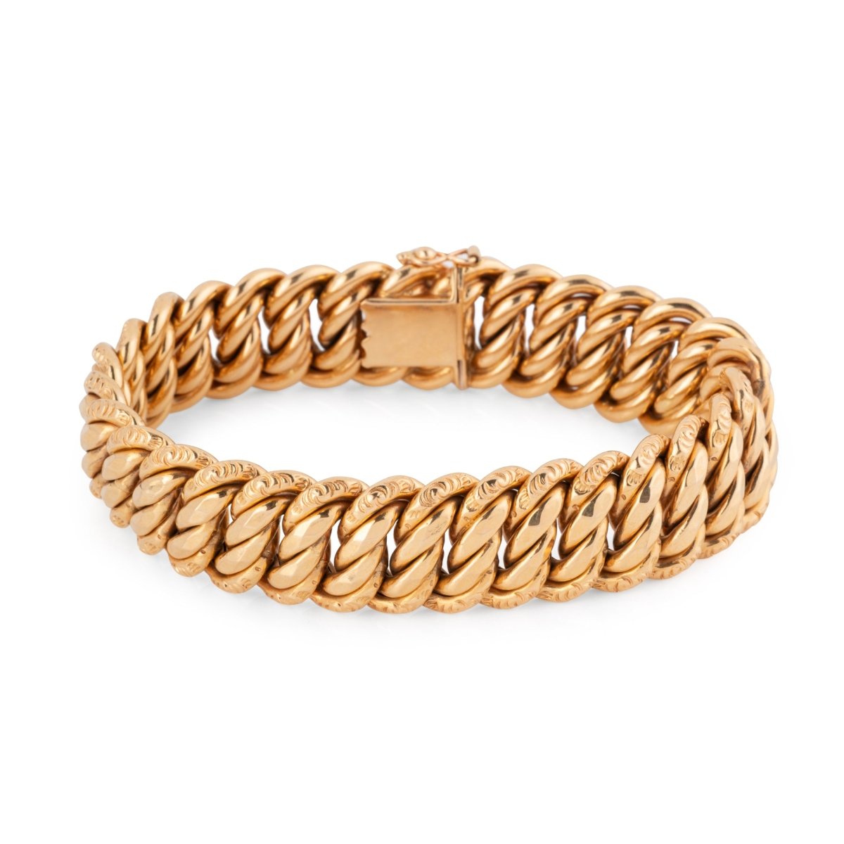 Bracelet Maille américaine en or jaune - Castafiore