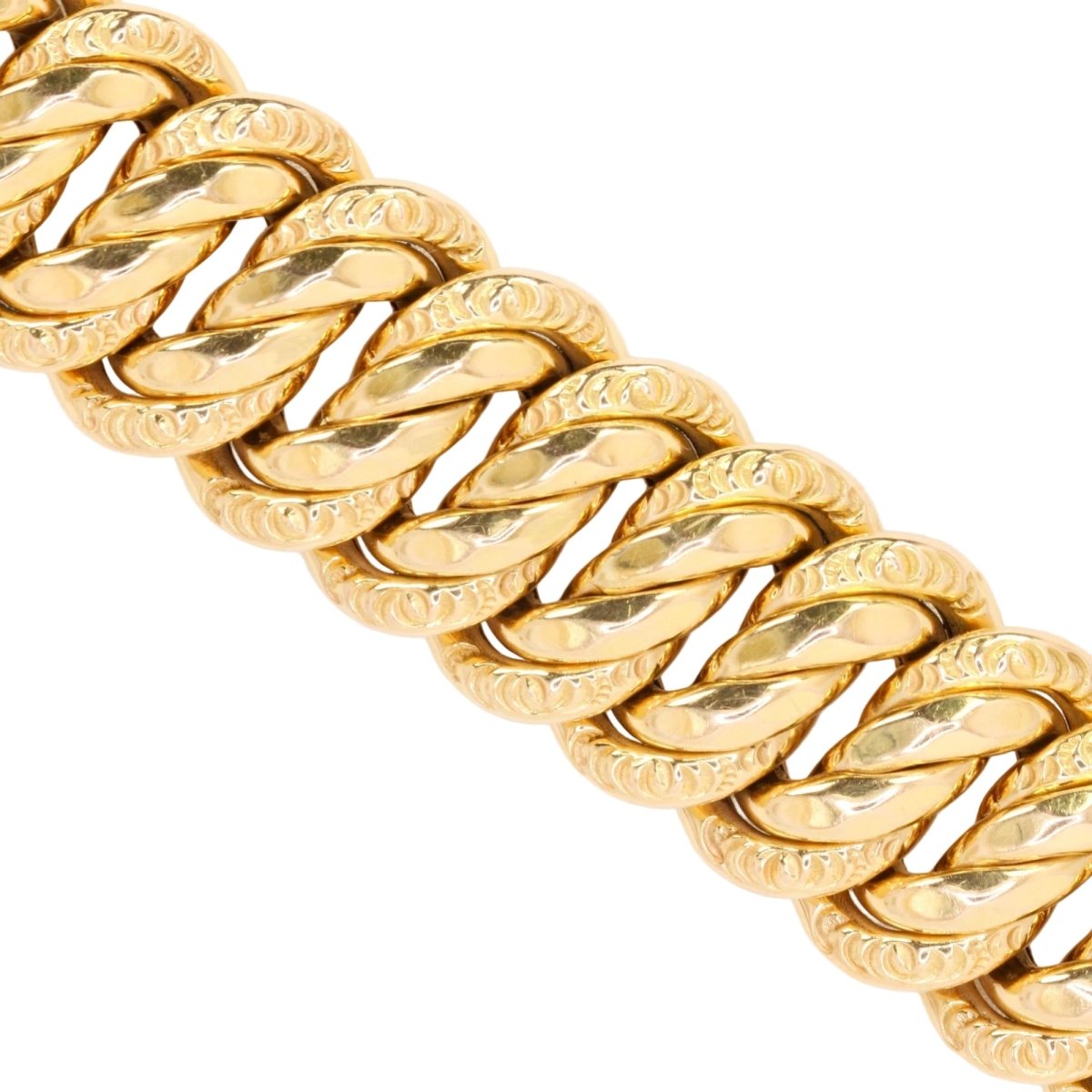 Bracelet Maille américaine en or jaune - Castafiore