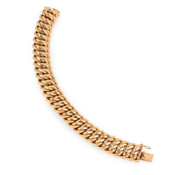 Bracelet Maille américaine en or jaune - Castafiore