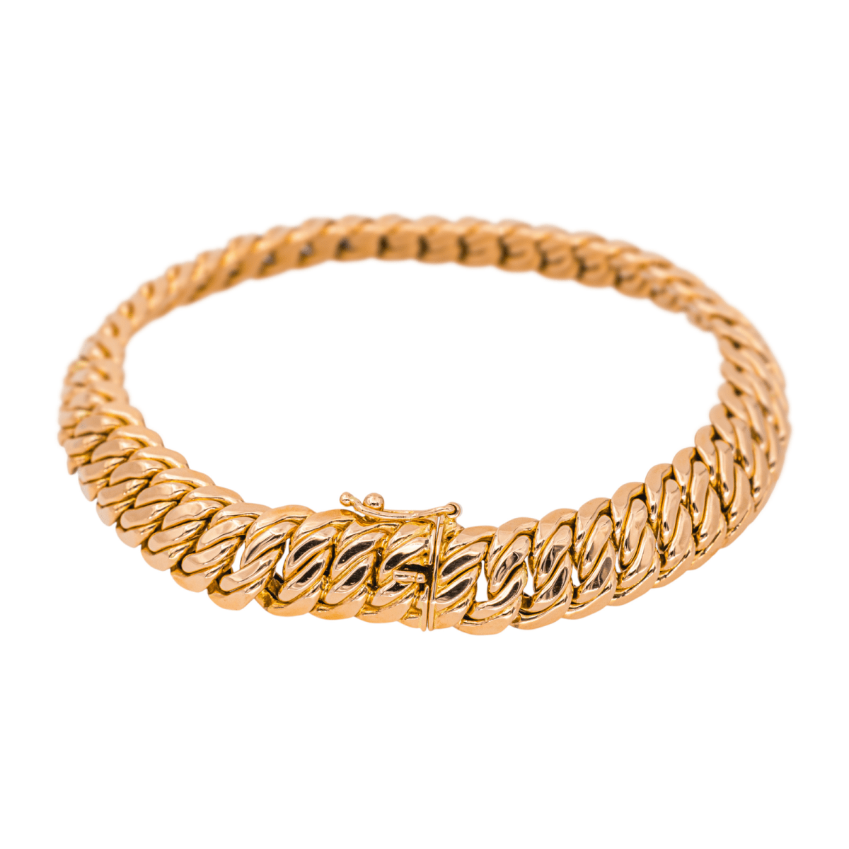 Bracelet Maille américaine en or rose - Castafiore