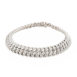 Bracelet Maille américaine Or blanc - Castafiore