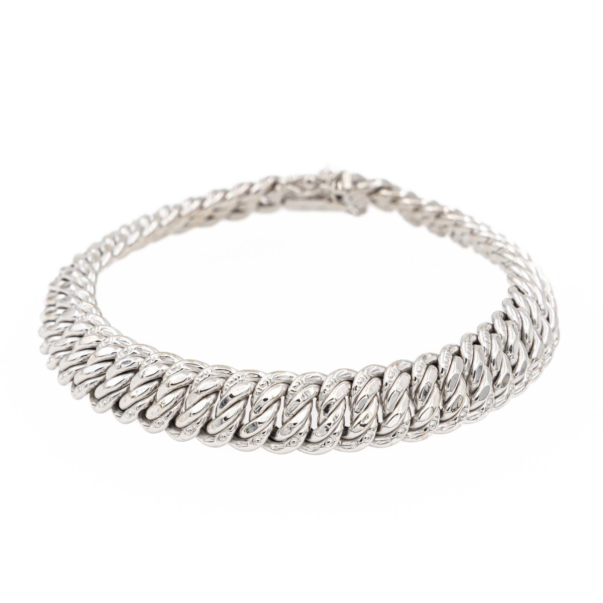 Bracelet Maille américaine Or blanc - Castafiore