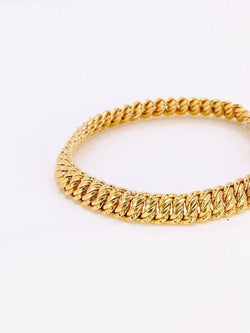 Bracelet maille américaine or jaune 0.8 cm - Castafiore