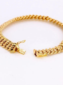 Bracelet maille américaine or jaune 0.8 cm - Castafiore
